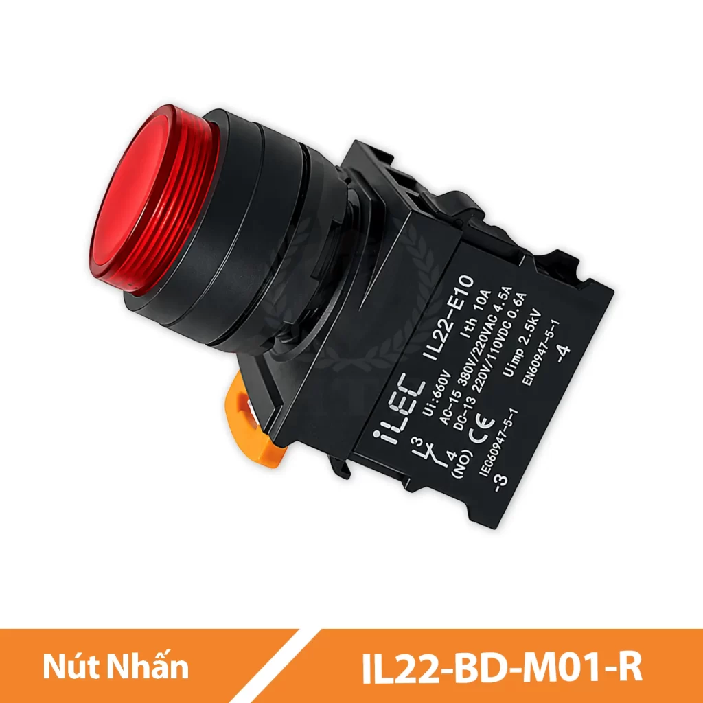 Nút Nhấn Có Đèn Màu Đỏ IL22-BD-M01-R ILEC