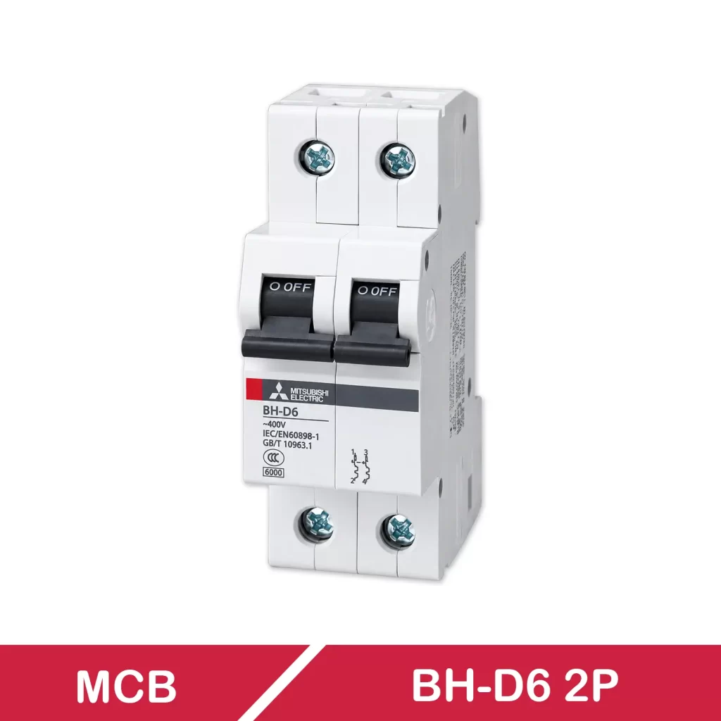 MCB CB Tép BH-D6 2P MITSUBISHI
