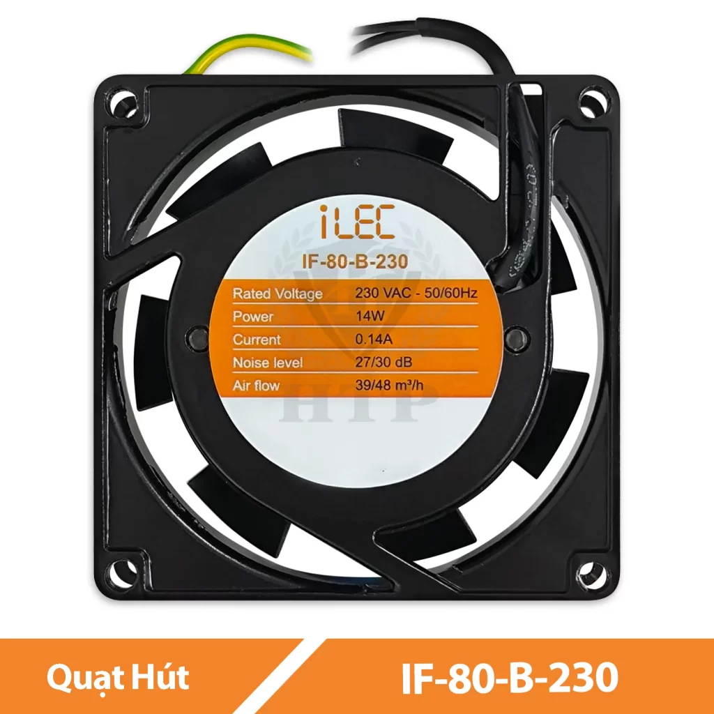 Quạt Hút Tủ Điện 80X80mm IF-80-B-230 ILEC