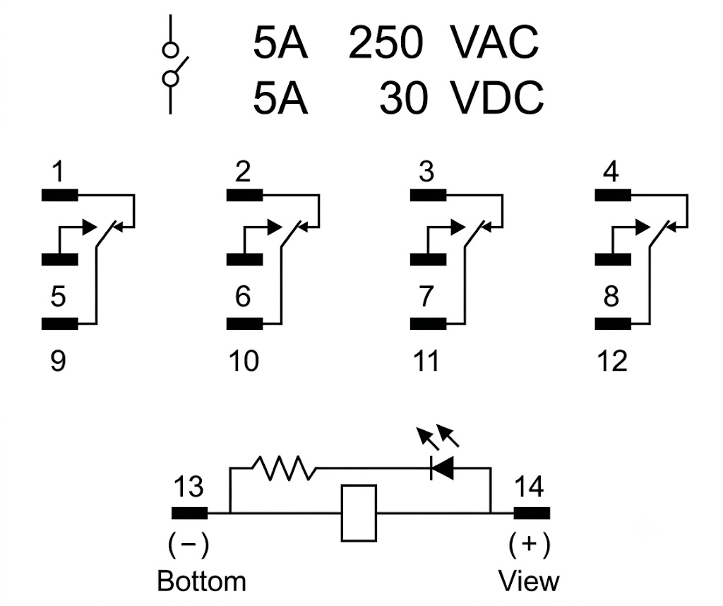 Relay Trung Gian MR-4-A230 ILEC 1 SO DO DAU MR 4 ILEC HTP