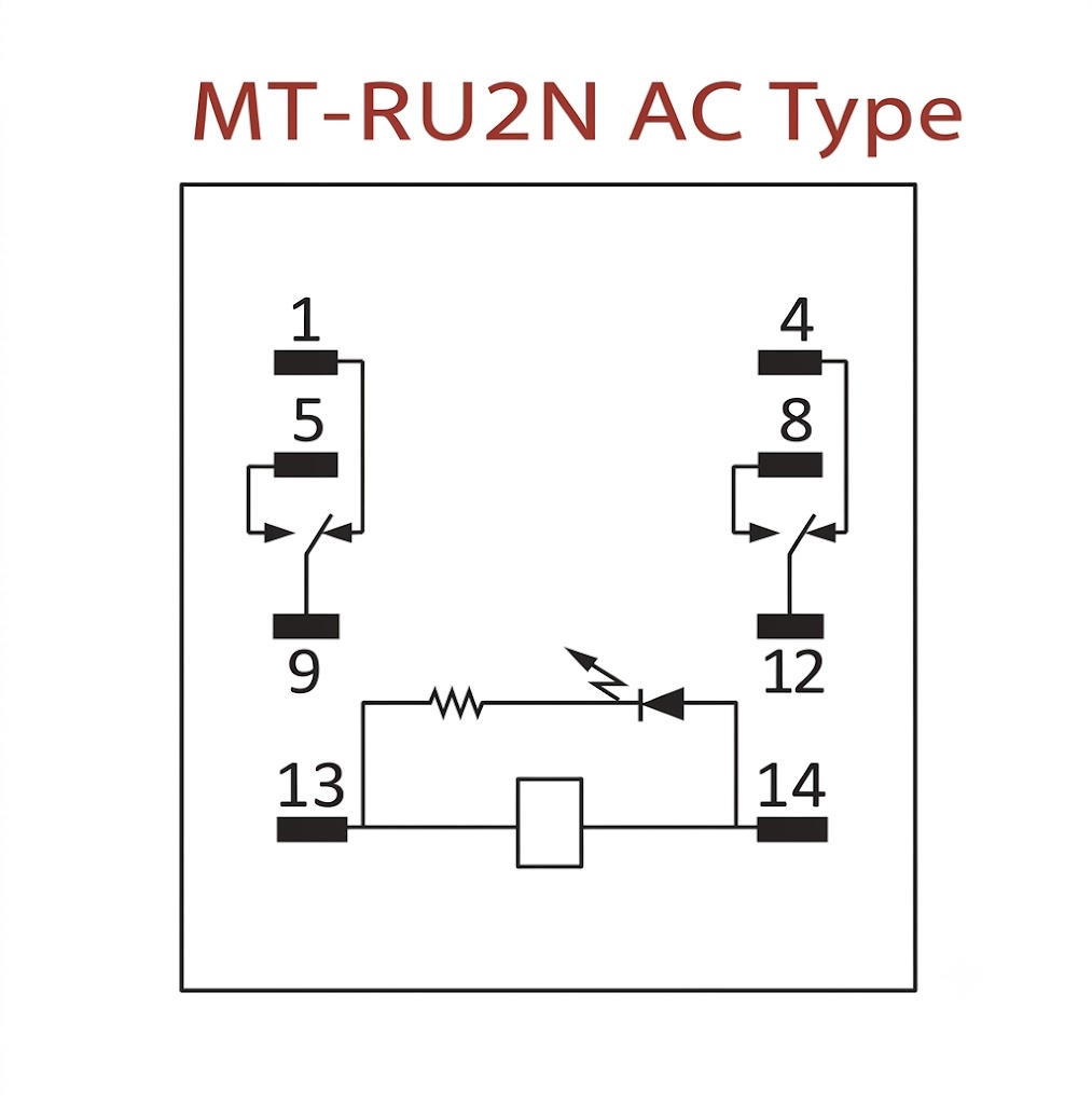 Relay Trung Gian MT-RU2N-A220-LT MASTER 2 THONG SO RELAY RU2N AC MASTER