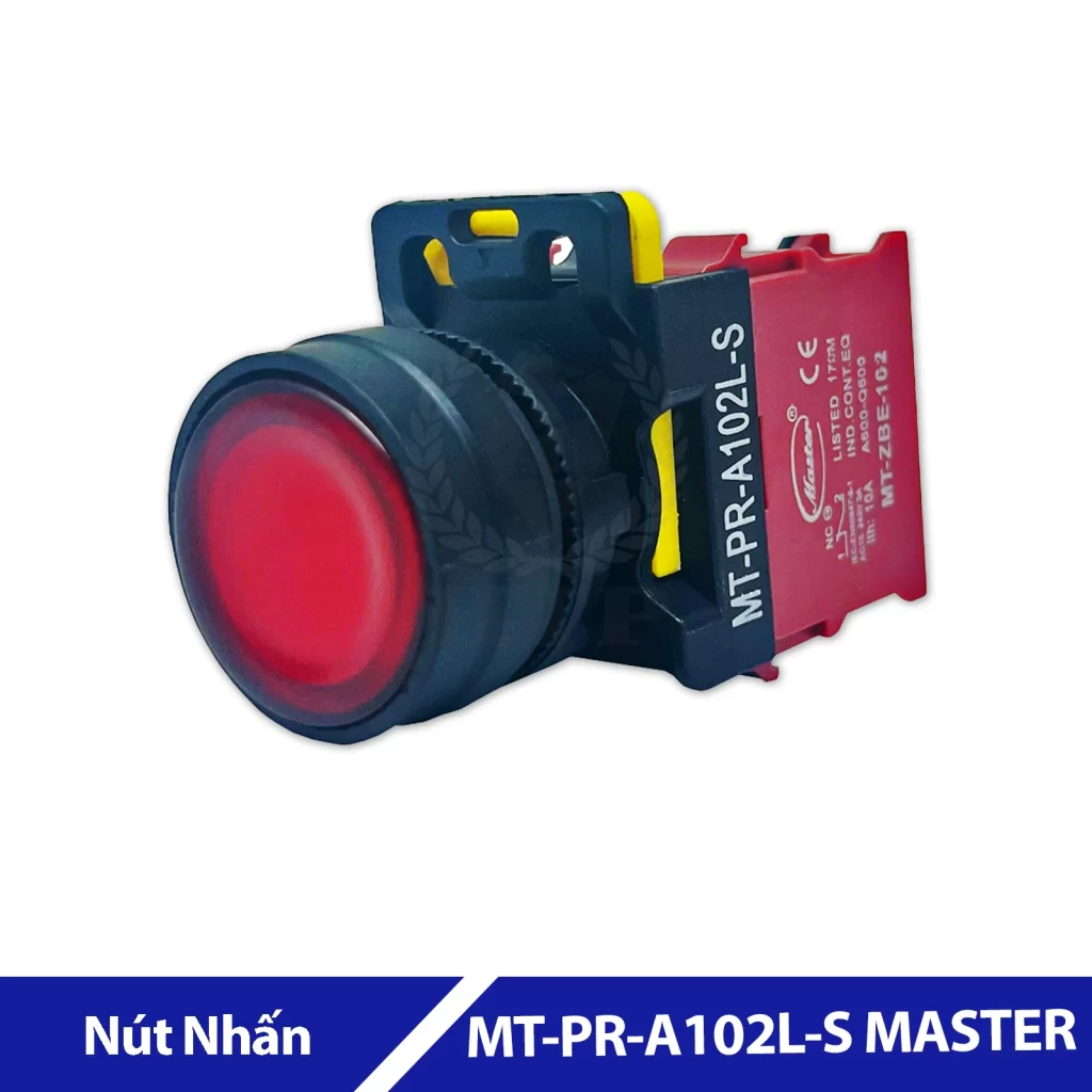 Nút Nhấn Có Đèn Màu Đỏ MT-PR-A102L-S MASTER
