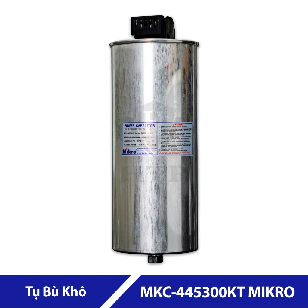 Tụ Bù Khô 30Kvar - 440V MKC-445300KT MIKRO